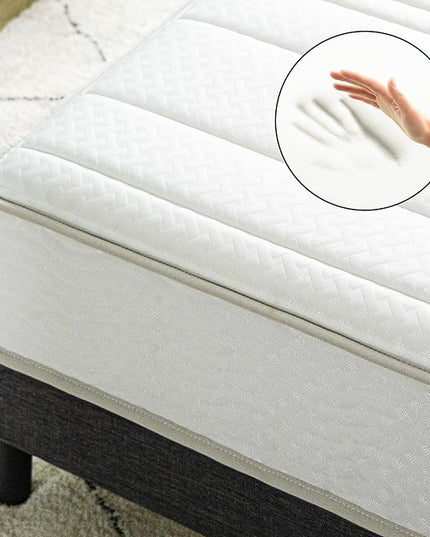 ZINUS 10 Inch Foam and Spring Hybrid Mattress [New Version], Queen, Fiberglass free, Medium Firmness, Durable Support, Certified Safe Foams & Fabric, Mattress in A Box - LeafyLoom