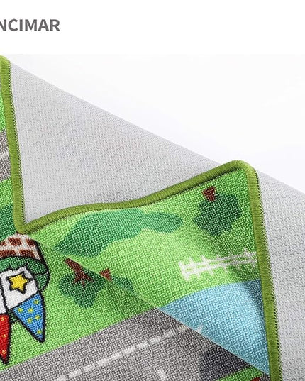Kids Carpet Playmat Rug,6.6x5.0 ft Extra Large City Life Carpet Learning Exercise Mat Educational Car Rug Play Game Rug for Baby Toddler Boy Bedroom Playroom - LeafyLoom
