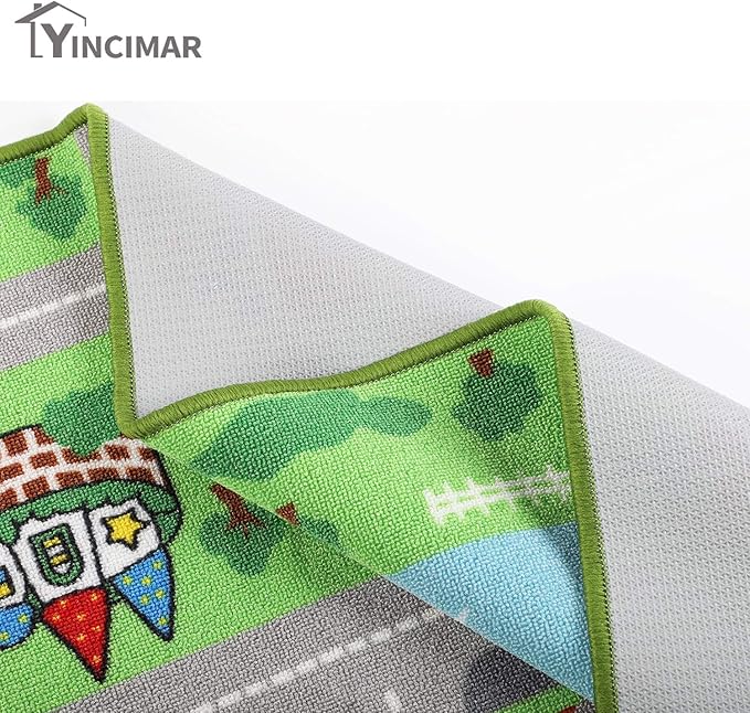 Kids Carpet Playmat Rug,6.6x5.0 ft Extra Large City Life Carpet Learning Exercise Mat Educational Car Rug Play Game Rug for Baby Toddler Boy Bedroom Playroom - LeafyLoom