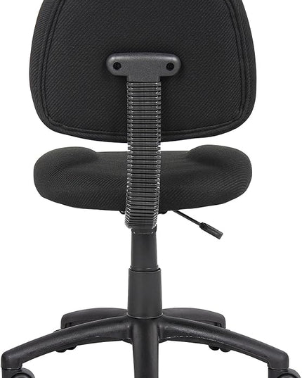 Boss Office Products Nylon Black Boss Office Deluxe Posture Chair, 25" W x 25" D x 35-40" H - LeafyLoom