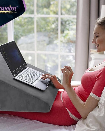 Adjustable Bed Wedge Pillow for Sleep Apnea, Gerd, Acid Reflux, Post Surgery, Heartburn - Foam Wedge Pillow for Back Pain Relief, Sleep Apnea Pillow Wedge or Bed Wedge Pillow for Sleeping for Seniors - LeafyLoom