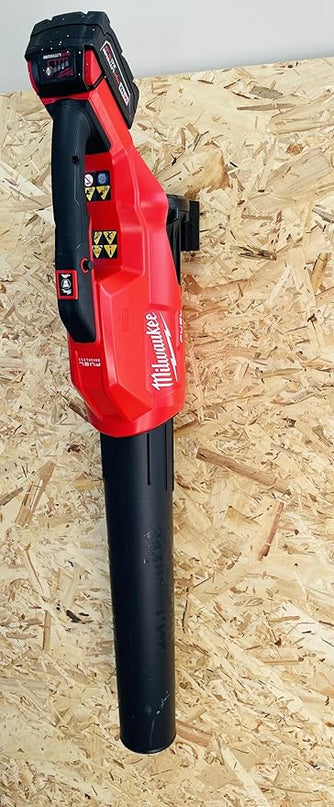 Milwaukee M18 Leaf Blower Wall Mount Compatible with 2724-20, 2724-21 - Heavy-Duty Black Wall Mounting Bracket Holder Storage Hook - LeafyLoom