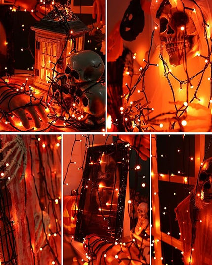 Toodour Halloween Orange Lights, 131ft 350 LED Plug in Halloween String Lights with 8 Modes and Timer, Connectable Outdoor Halloween Lights for Home, Party, Indoor Halloween Decor Toodour