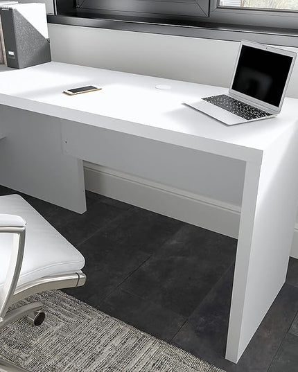 Bush Business Furniture Echo Desk Return/Bridge, Pure White - LeafyLoom
