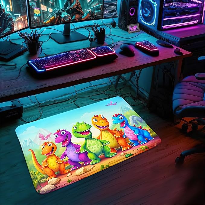 Dinosaur Carpet for Boys Room - Dinosaur Rugs for Boys Bedroom Cartoon Dinosaur Rug Kids Rugs for Bedroom Cute Dinosaur Area Rug for Living Room Bedroom Kids Room,2'×3' - LeafyLoom