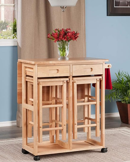 Winsome Wood Suzanne Kitchen, Square, Natural, Beech - LeafyLoom