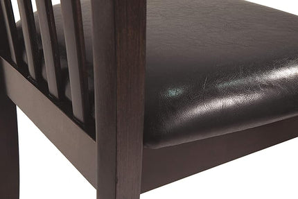 Signature Design by Ashley Hammis Rake Back Dining Room Chair, Set of 2, Dark Brown - LeafyLoom