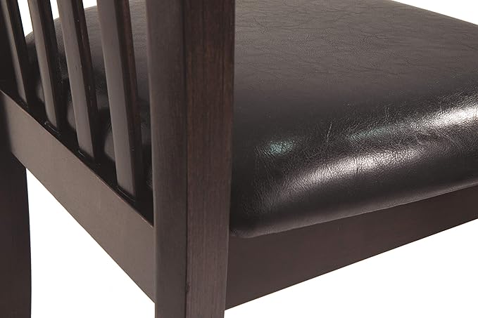 Signature Design by Ashley Hammis Rake Back Dining Room Chair, Set of 2, Dark Brown - LeafyLoom