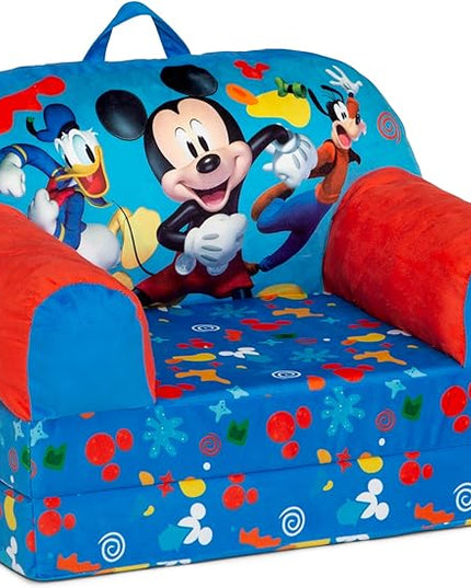 Delta Children Cozee Buddy Flip-Out Kids Chair, Mickey Mouse - LeafyLoom