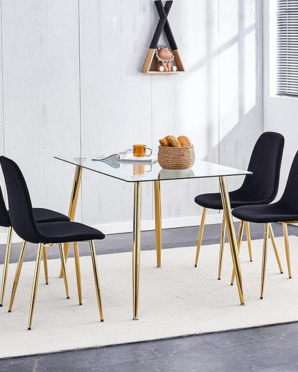 NicBex Haerin-SD-00324-LWJ Dining Chairs, 16.9"x15.8"x34.5", Black - LeafyLoom