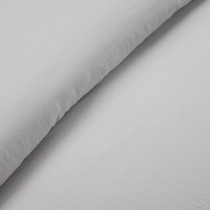 Lush Decor Reyna Ruffle 100% Cotton Duvet Cover Set - 3 Piece Cozy Ruffled Bedding Set - Timeless Elegance and Comfort - King, Light Gray - LeafyLoom