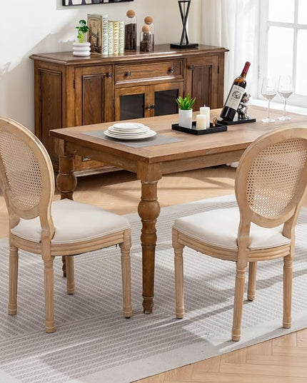 NicBex Haerin-SD-00124-LWJ Dining Chairs, 23"x19.3"x37.8", Beige - LeafyLoom