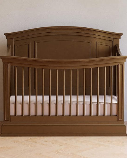 NAMESAKE Durham 4-in-1 Convertible Crib in Derby Brown, Greenguard Gold Certified - LeafyLoom