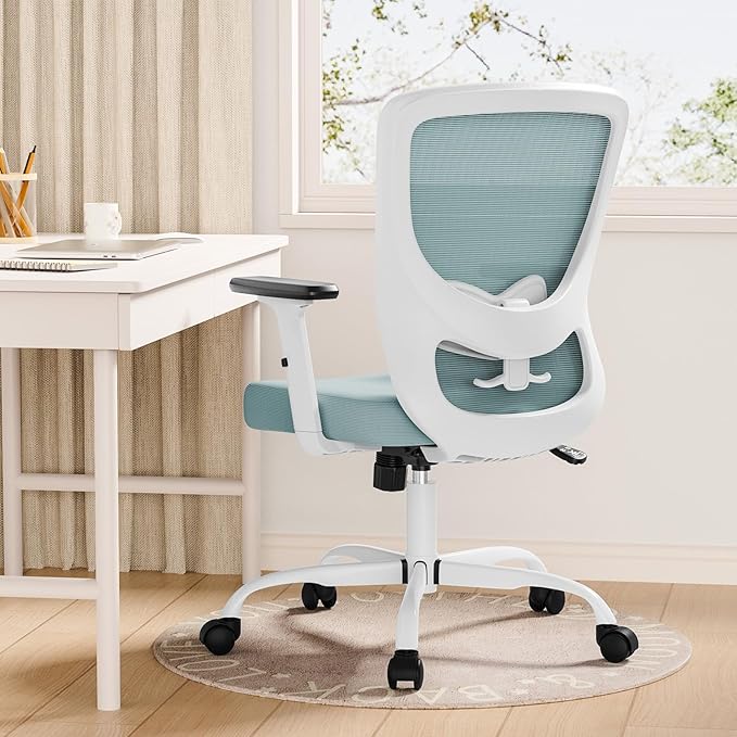 Office Chair, Ergonomic Desk Chair with Adjustable High Back, Breathable Mesh Computer Chair with Adjustable Armrests, Rolling Swivel Comfy Task Chairs, Executive Chair for Home Office - LeafyLoom