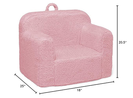 Delta Children Cozee Sherpa Chair, Pink - LeafyLoom