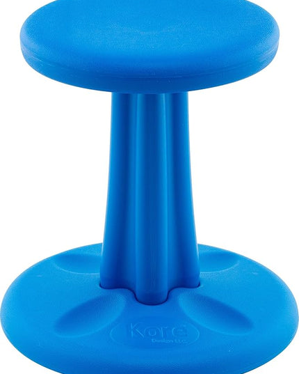 Kore Kids Wobble Chair - Flexible Seating Stool for Classroom & Elementary School, ADD/ADHD - Made in The USA - Age 6-7, Grade 1-2, Blue (14in) - LeafyLoom
