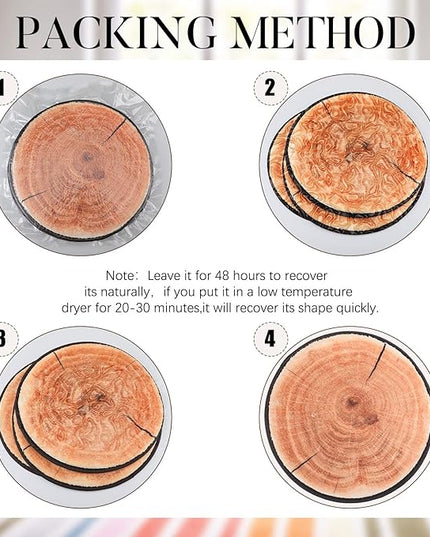 Woanger 24 Pcs Carpet Circle Seats 13.78 Inch 3D Digital Print Wood Tree Round Kids Floor Cushion Soft Warm Small Mat Circle for Preschool Classroom Seating Home Couch Sofa Bedroom Living Room Decor - LeafyLoom