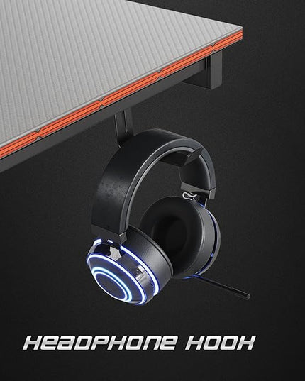 CubiCubi Gaming Desk 40 Inch PC Computer Desk, Home Office Desk Table Gamer Workstation, Simple Game Table, Gray - LeafyLoom