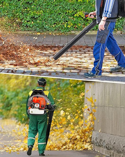 Leaf Blower by KASEI, 43CC 2-Stroke Backpack Gas Powered Leaf Blower, 200MPH Wind Speed & 530CFM Air Volume, EPA Certified Blowers for Lawn Care - LeafyLoom