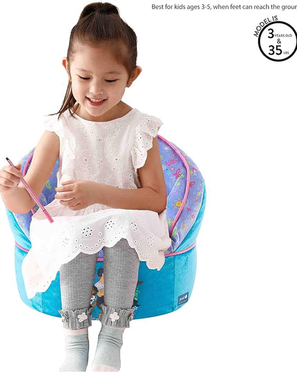 Idea Nuova Disney Encanto Madrigal Family Blue Round Bean Bag Chair for Kids, Ages 3+, Large - LeafyLoom
