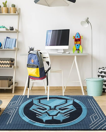 Gertmenian Kids Playroom & Game Room Carpet | Marvel Black Panther Rug | Boys Bedroom Decor | 3x5 Ft Small, 19867 - LeafyLoom