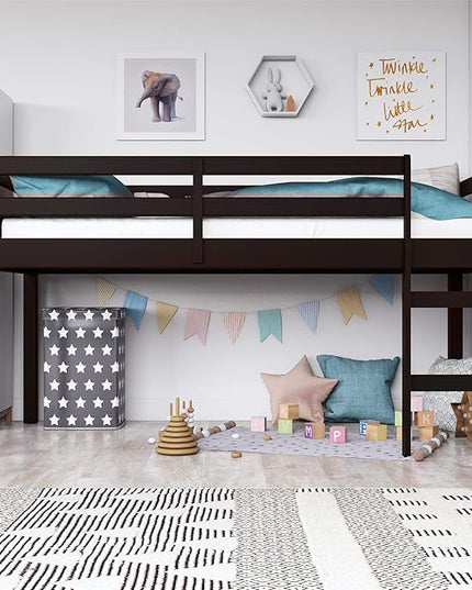 DHP DA8377-E Milton Twin, Espresso Loft Bed - LeafyLoom