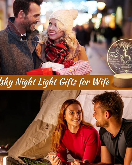 Welsky Birthday Gifts for Wife, Wife Birthday Gift Ideas, Romantic Night Light Gifts for Her Wife, I Love You Gifts for Her - LeafyLoom