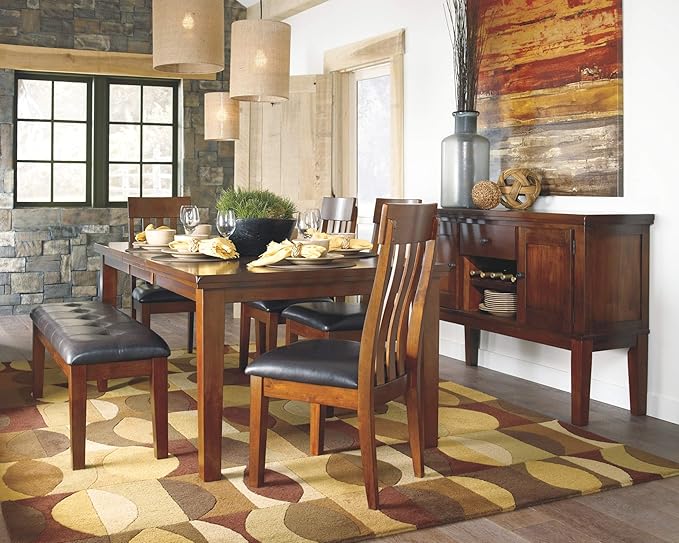 Signature Design by Ashley Ralene Rake Back 19" Dining Room Chair 2 Count, Medium Brown - LeafyLoom