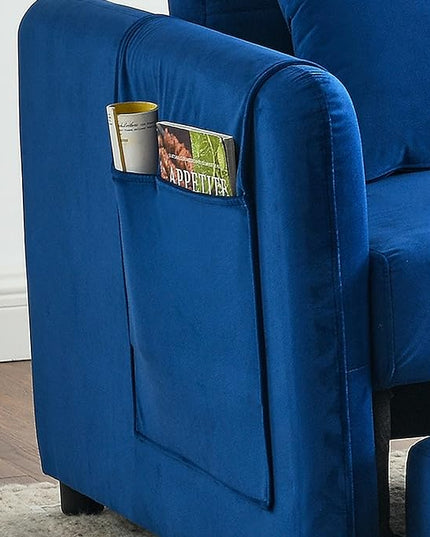 Modern Convertible Loveseat Sofa Bed, Compact Functional Love Seat,Comfy Velvet Sleeper Sofabed 3 in1 Recliner Sofa&Couch with Removable Side Pockets for Small Space Living Room/Guest Room - LeafyLoom