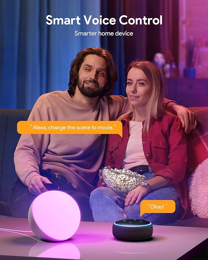 Hifree Smart Table Lamp, Dimmable Desk Lamp with App/Voice Control, LED RGB Color Changing Touch Lamp, Night Light for Bedroom Compatible with Alexa HifreeDirect