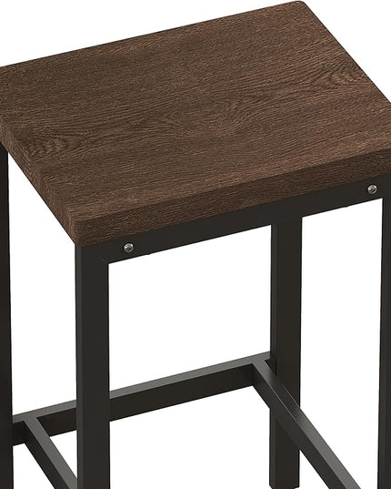 NicBex Kitchen Table Set Dining Room Table Set Modern Design Kitchen Dining Table, Pub Table, Long Dining Table Set with 3 Stools for Kitchen, Apartment, Easy Assembly, Dark Brown - LeafyLoom