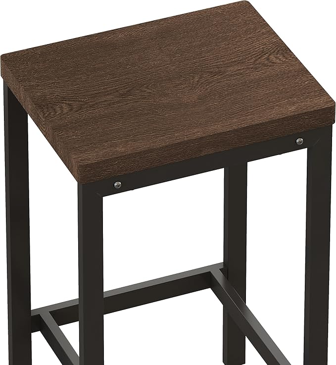 NicBex Kitchen Table Set Dining Room Table Set Modern Design Kitchen Dining Table, Pub Table, Long Dining Table Set with 3 Stools for Kitchen, Apartment, Easy Assembly, Dark Brown - LeafyLoom