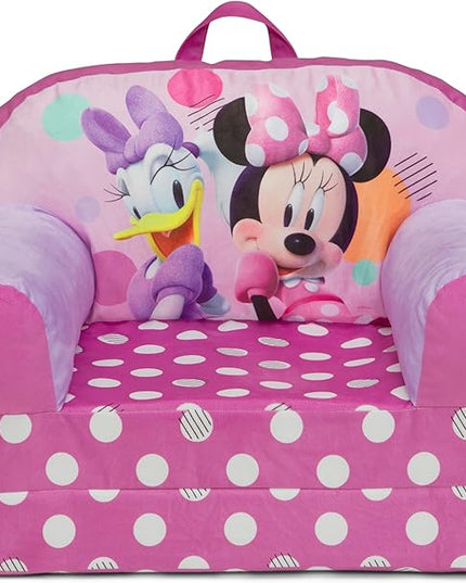 Delta Children Cozee Buddy Flip-Out Kids Chair, Minnie Mouse - LeafyLoom
