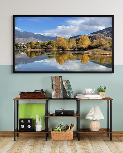 TV Stand for Bedroom 50 Inch TV Stand with Power Outlet 3 Tier Entertainment Center with Storage TV Console Table for 50 43 40 32 Inch TV, Rustic Brown - LeafyLoom