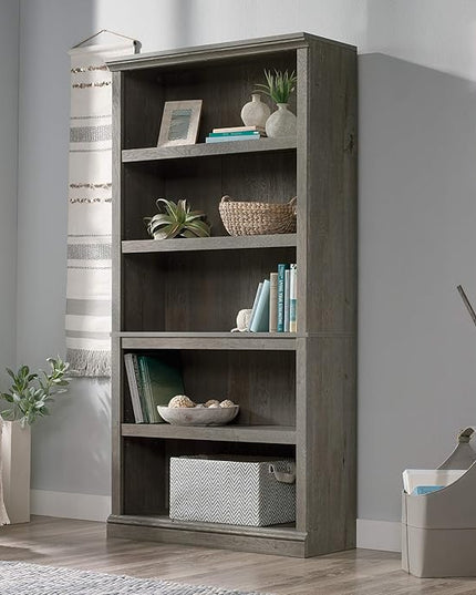Sauder Miscellaneous Storage 5-Shelf Bookcase/Book Shelf, Mystic Oak Finish - LeafyLoom