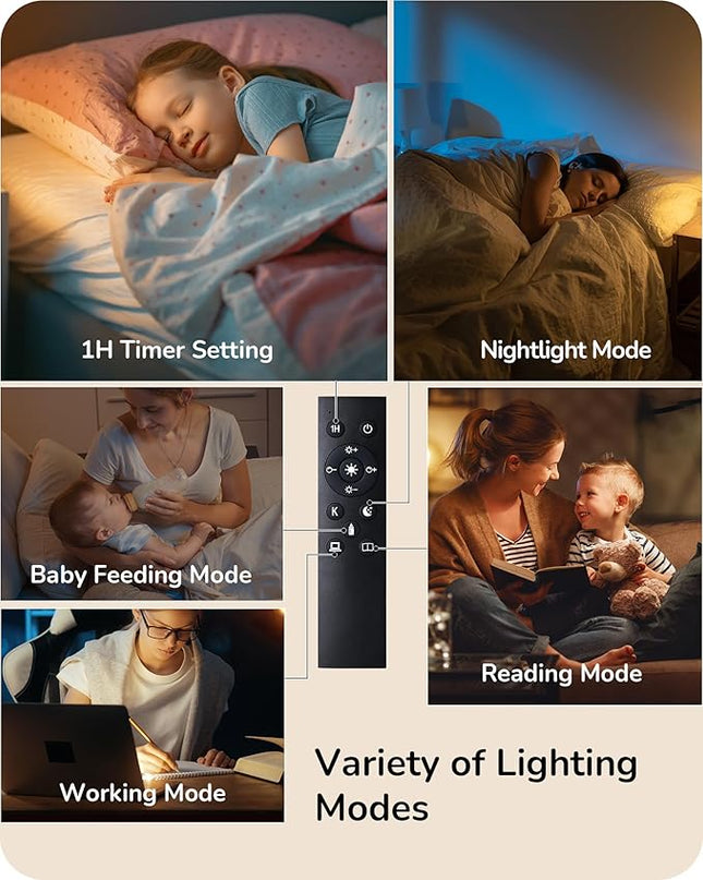 EDISHINE LED Corner Floor Lamp for Living Room, 65" Standing Tall Reading Lamp with Remote, Minimalist Dimmable Pole Lighting for Bedroom, Office, Kids Room, Bulb Included, 2700K-6000K (Black) - LeafyLoom