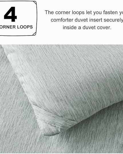 CozyLux Queen Size Comforter Set - 3 Pieces Sage Green Soft Luxury Cationic Dyeing Bedding Comforter for All Season, Breathable Lightweight Fluffy Boho Bed Sets with 1 Comforter and 2 Pillow Shams - LeafyLoom