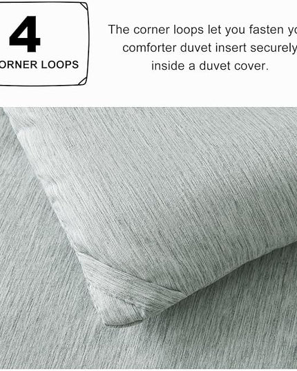 CozyLux Full Size Comforter Set - 3 Pieces Sage Green Soft Luxury Cationic Dyeing Bedding Comforter for All Season, Breathable Lightweight Fluffy Boho Bed Sets with 1 Comforter and 2 Pillow Shams - LeafyLoom