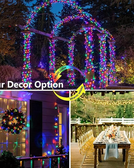 Joomer Christmas Lights 262FT 800 LED Color Changing Christmas Tree Lights Outdoor with Timer, Remote, Connectable for Christmas Decoration(Warm White to Multicolor) Joomer