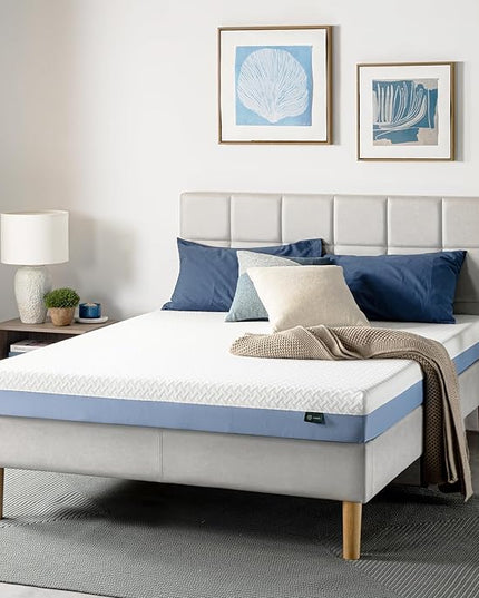 ZINUS 6 Inch Cooling Essential Memory Foam Mattress [New Version], Full, Fiberglass Free, Medium Feel, Cooling Airflow Memory Foam, Certified Safe Foams & Fabric, Mattress in A Box - LeafyLoom