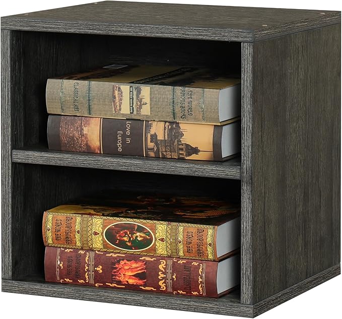 Magic DIY Cube Storage Organizer Stackable Cubes for Home Books Clothes Toy -Modular Cubby Storage System -Closet Organizer -Bookcase Closet (French Oak,1 Layer Cube) - LeafyLoom