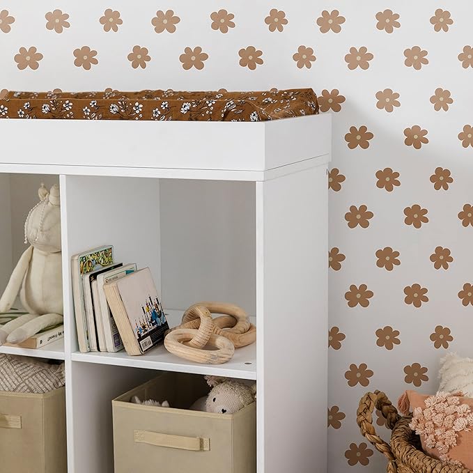 DaVinci Otto Convertible Changing Table and Cubby Bookcase in White - LeafyLoom