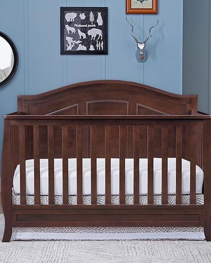 DaVinci Emmett 4-in-1 Convertible Crib in Espresso, Greenguard Gold Certified - LeafyLoom
