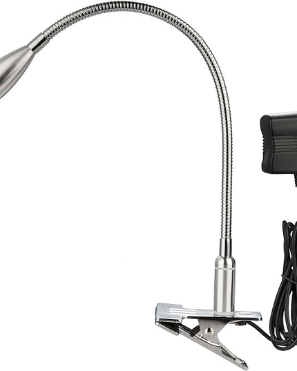 Touch Switch Stepless Dimmable Flexible Clip On Desk Lamp/Clip on Lights Dimming Clamp Table Lamp/Clamp on Lights for Reading/Working/Study/Bedside/Bedroom/Book Lights(Warm White3000-3200K) - LeafyLoom