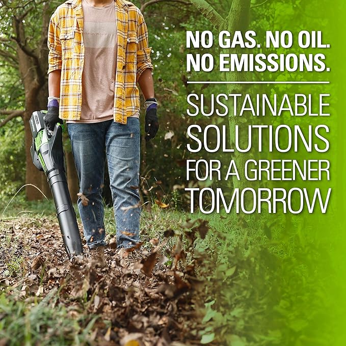 Greenworks 80V (150 MPH / 500 CFM / 75+ Compatible Tools) Cordless Axial Leaf Blower, 2.0Ah Battery and Charger Included - LeafyLoom