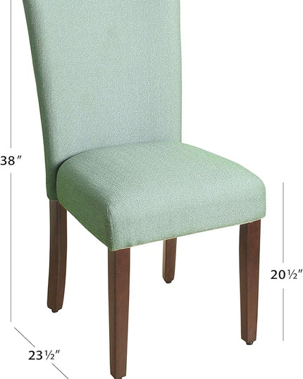 HomePop Parsons Classic Upholstered Accent Dining Chair, Single Pack, Teal - LeafyLoom