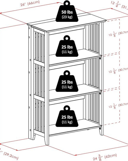 Winsome Wood Mission Shelving, Natural - LeafyLoom