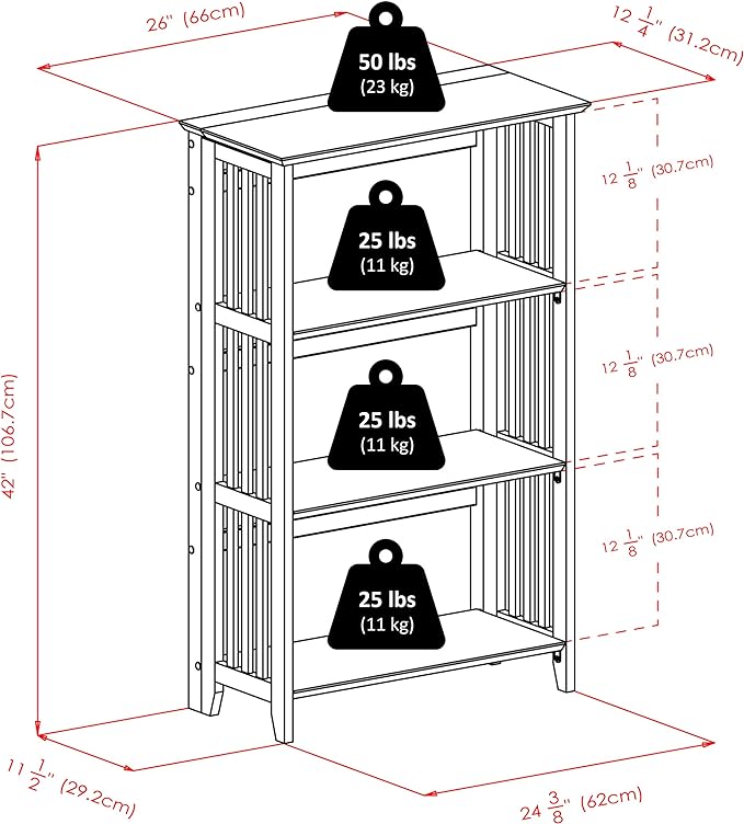 Winsome Wood Mission Shelving, Natural - LeafyLoom