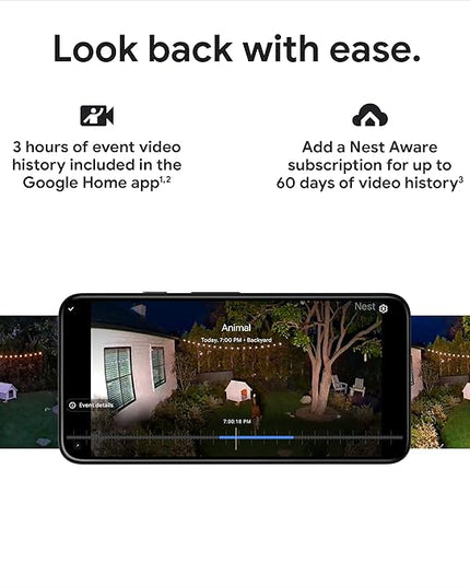 Google Nest Cam with Floodlight - Outdoor Camera - Floodlight Security Camera, White, 1 Count (Pack of 1) GoogleLLC