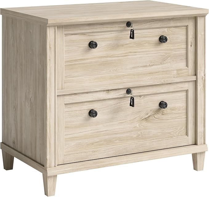 Sauder Hammond Lateral File, L: 32.87" x W: 20.55" x H: 30.0", Chalk Oak Finish - LeafyLoom